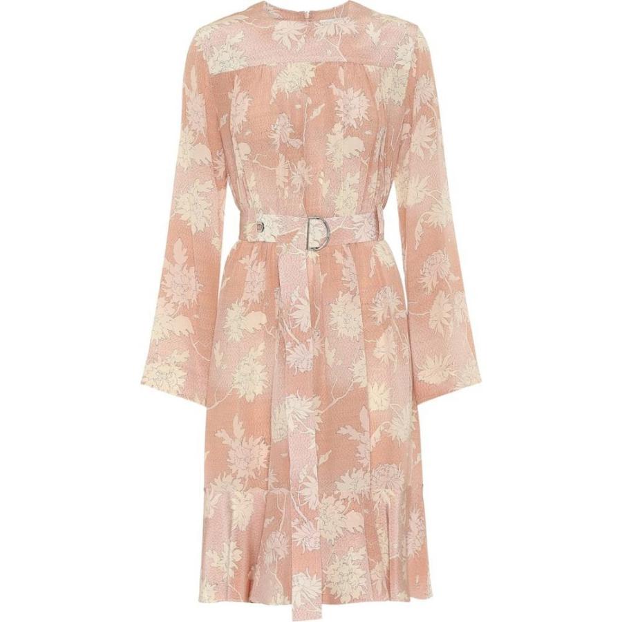 高い素材 クロエ Chloe レディース ワンピース ワンピース ドレス Floral Silk Satin Dress Cloudy Rose 値引 Www Fedelatina Org