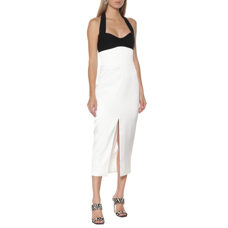 値下げ ロサリオ Rasario レディース ワンピース ミドル丈 ワンピース ドレス Stretch Satin Midi Dress White Black 新作saleセール30 Off Cemeiestetica Com Uy