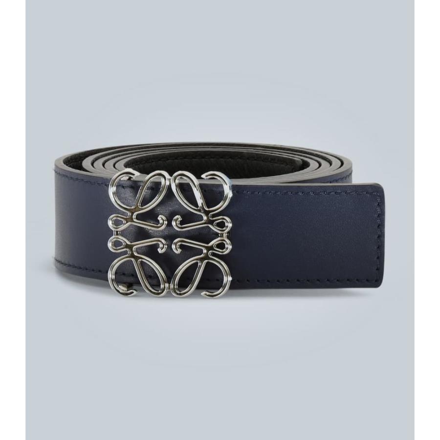 最終値下げ Loewe ロエベ ベルト メンズ ファッション小物 ロエベ Loewe メンズ ベルト Anagram Leather Belt Navy Blue Black Palladium 財布 帽子 ファッション小物 Smssvg Org