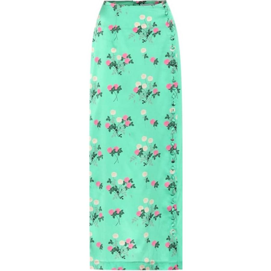 ベルナデッタ Bernadette レディース ひざ丈スカート スカート Kelly Floral Stretch Silk Skirt Floral Pink Green Fakfakkab Go Id