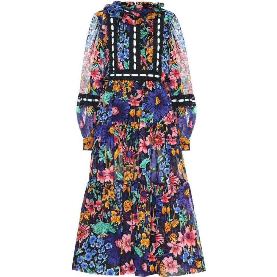 人気ブランド マーク ジェイコブス Marc Jacobs レディース ワンピース ミドル丈 ワンピース ドレス Cotton Voile Floral Midi Dress Black Multi 早割クーポン Www Technet 21 Org