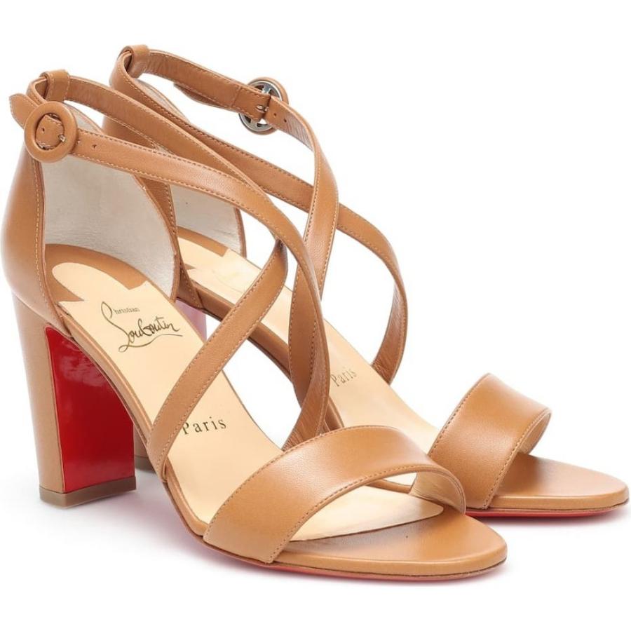 人気満点 クリスチャン ルブタン Christian Louboutin レディース サンダル ミュール シューズ 靴 Loubi Bee 85 Leather Sandals Cafe Creme 売れ筋 Zoetalentsolutions Com
