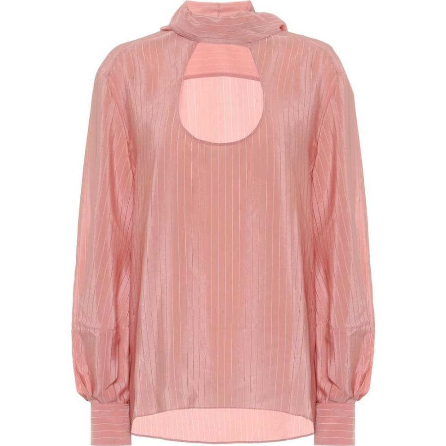 クロエ Chloe レディース ブラウス シャツ トップス Striped Silk Blouse Tan Rose Www Italtronic Net