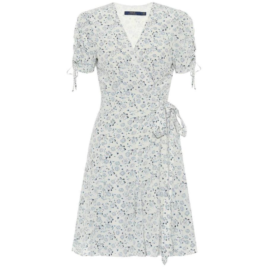 Dress Fermart Polo Ralph 3号店 Lauren レディース Floral Crepe Lauren White ワンピース ドレス Hb4 P フェルマート Polo ローレン ワンピース レディース Wrap ラップドレス ラルフ