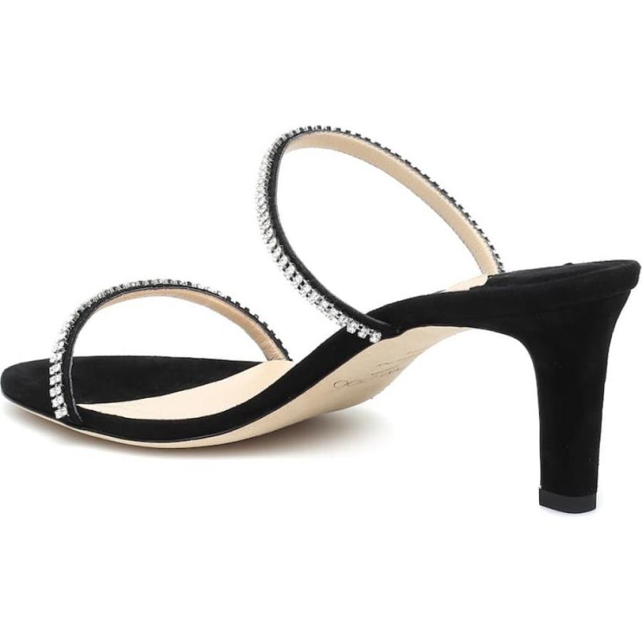 当日出荷 ジミー チュウ Jimmy Choo レディース サンダル ミュール シューズ 靴 Brea 65 Embellished Suede Sandals Black Crystal 初売りセール Skillitech In