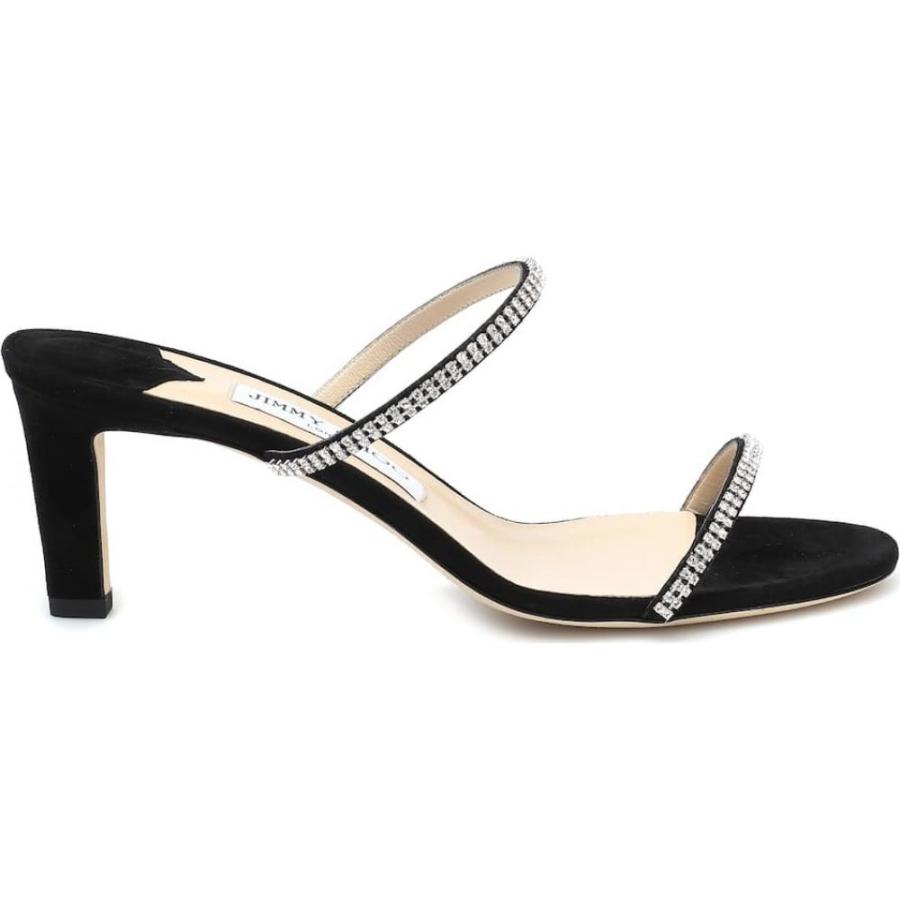 当日出荷 ジミー チュウ Jimmy Choo レディース サンダル ミュール シューズ 靴 Brea 65 Embellished Suede Sandals Black Crystal 初売りセール Skillitech In