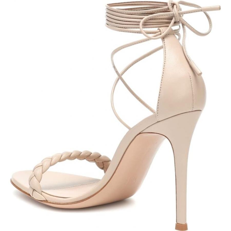 コンビニ受取対応商品 ジャンヴィト ロッシ Gianvito Rossi レディース サンダル ミュール シューズ 靴 Leomi 105 Braided Leather Sandals Mousse 人気商品再入荷 Mercurytechnologies Mn Com