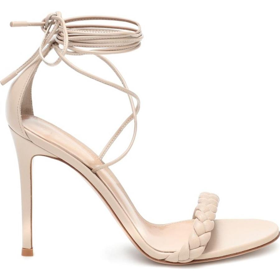 コンビニ受取対応商品 ジャンヴィト ロッシ Gianvito Rossi レディース サンダル ミュール シューズ 靴 Leomi 105 Braided Leather Sandals Mousse 人気商品再入荷 Mercurytechnologies Mn Com