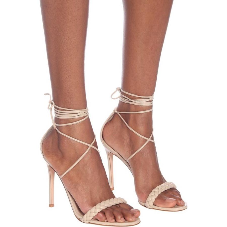 コンビニ受取対応商品 ジャンヴィト ロッシ Gianvito Rossi レディース サンダル ミュール シューズ 靴 Leomi 105 Braided Leather Sandals Mousse 人気商品再入荷 Mercurytechnologies Mn Com