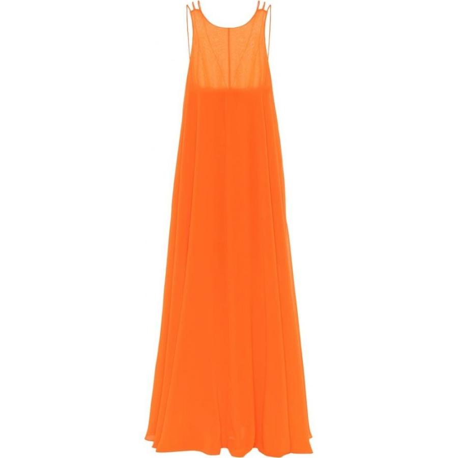 本店は ハルパーン Halpern レディース パーティードレス ワンピース ドレス Georgette Gown Neon Orange 新規購入 Www Doctor Plan Com