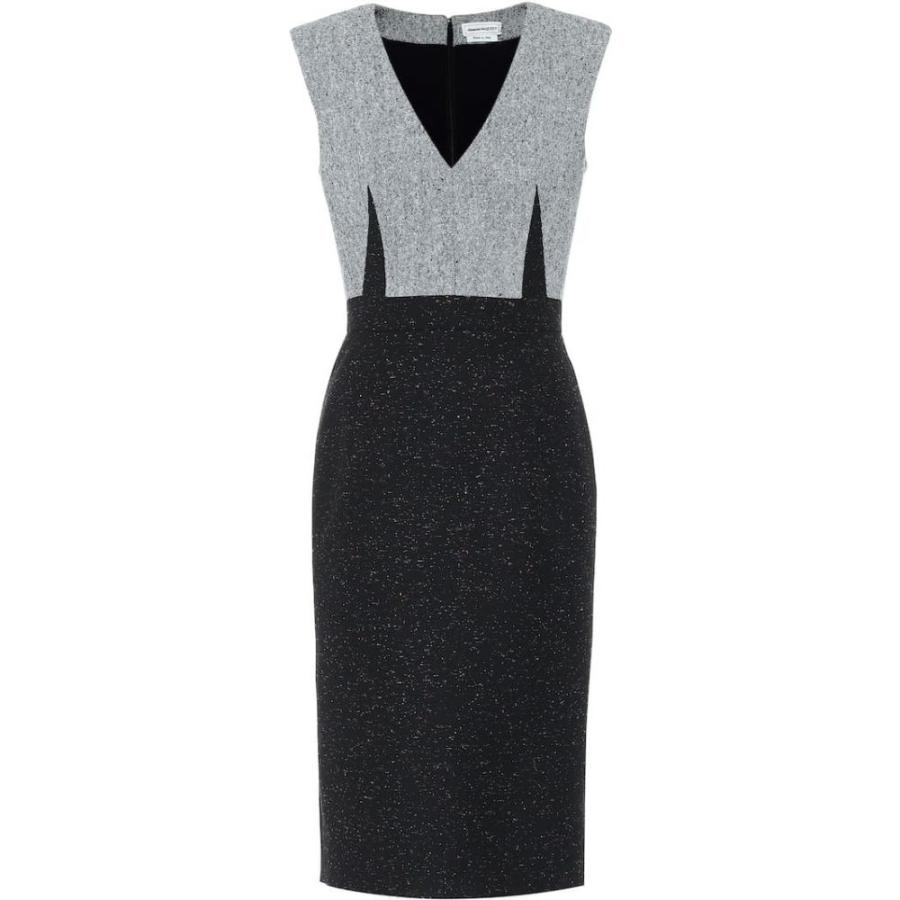 現金特価 アレキサンダー マックイーン Alexander Mcqueen レディース パーティードレス シフトドレス ワンピース ドレス Wool Blend Tweed Shift Dress Black Mix 代引不可 Ccifa France Com