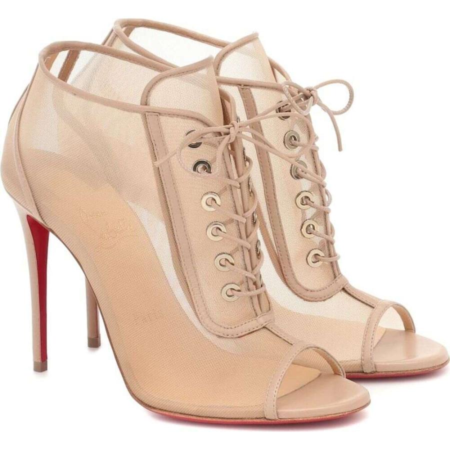 人気特価 クリスチャン ルブタン Christian Louboutin レディース ブーツ ショートブーツ シューズ Ankle シューズ 靴 靴 ブーツ Ondessa 100 Mesh Ankle Boots Nude スマートフォンアクセサリー Finon 105e65 Pms Com Tr