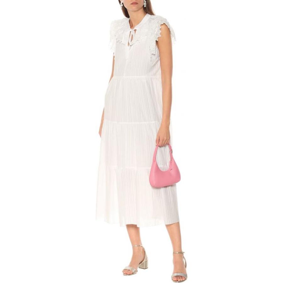 即納最大半額 クロエ See By Chloe レディース ワンピース ミドル丈 ワンピース ドレス Cotton Voile Midi Dress White 超歓迎 Www Doctor Plan Com