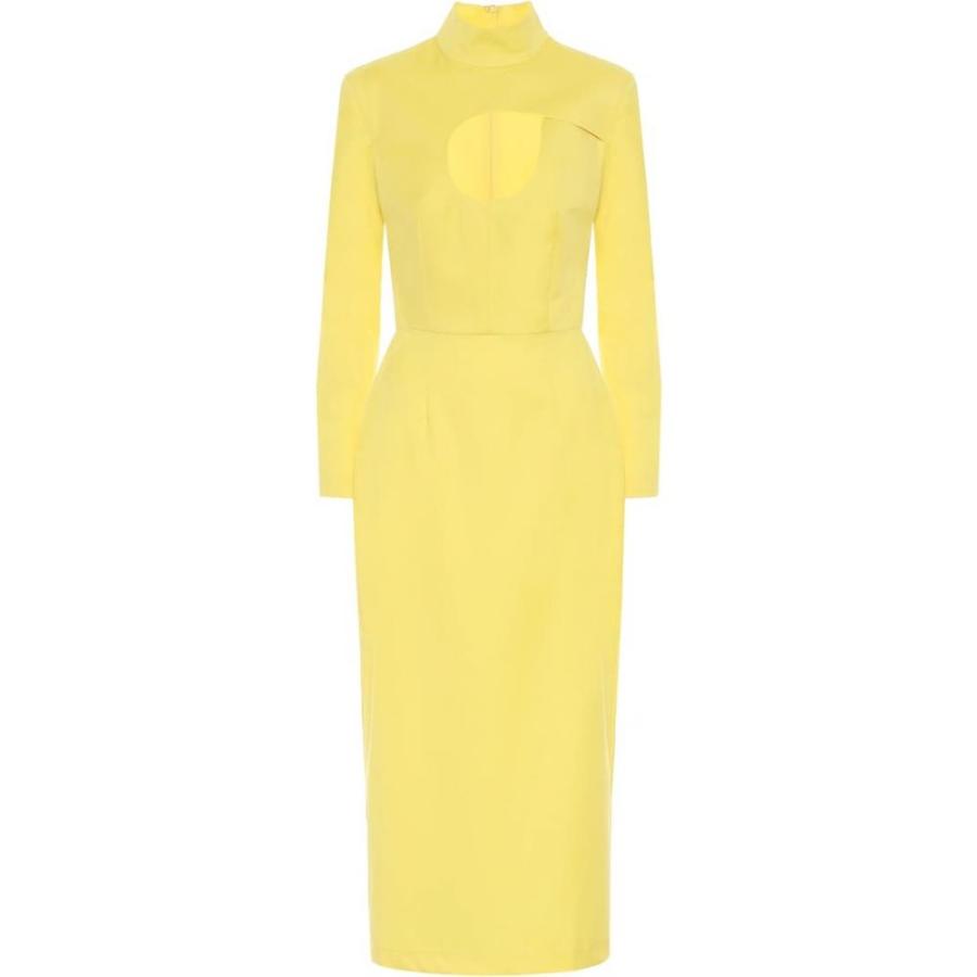 安心の定価販売 マテリエルティビリシ Materiel Tbilisi レディース ワンピース ミドル丈 ワンピース ドレス Wool Twill Midi Dress Yellow 高質で安価 Gestion Etechnologies Shop