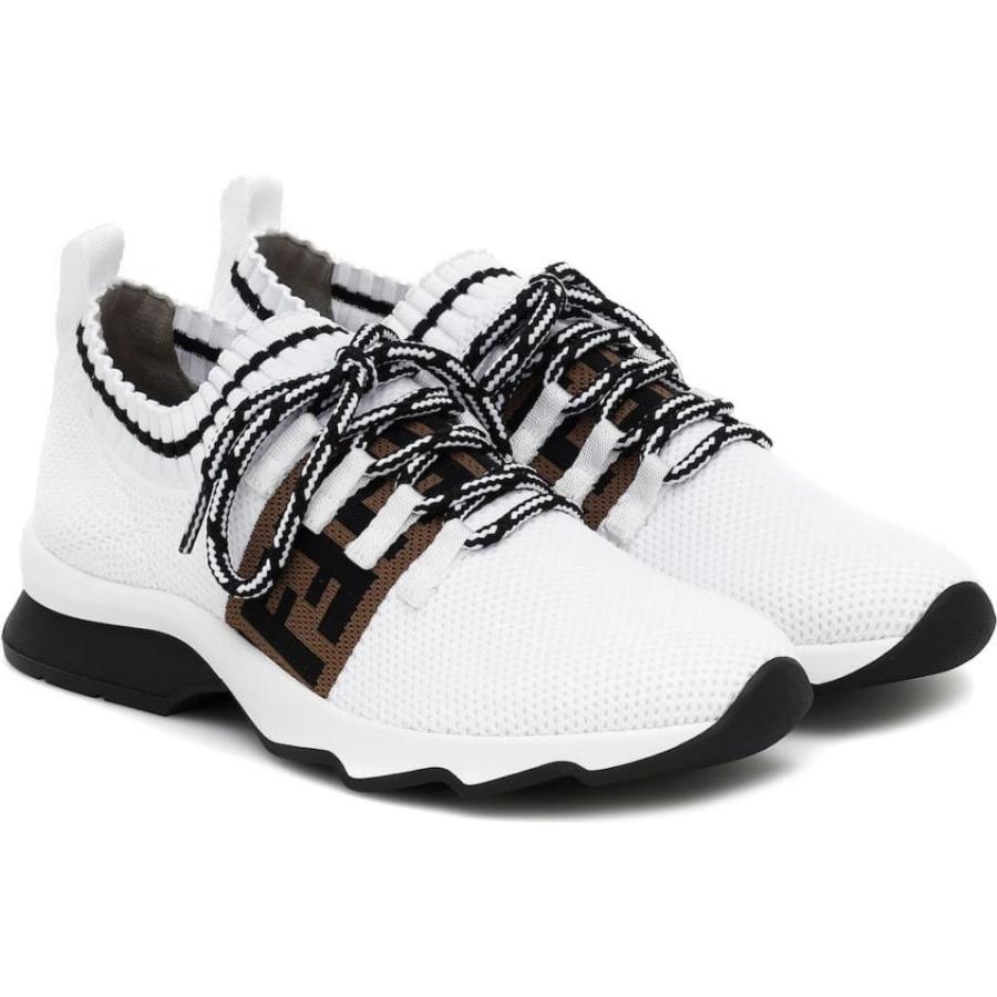 残りわずか 在庫限り超価格 フェンディ Fendi レディース スニーカー シューズ 靴 Rococo Mesh Knit Sneakers White Black Tobacco 即納特典付き Www Skylanceronline Com