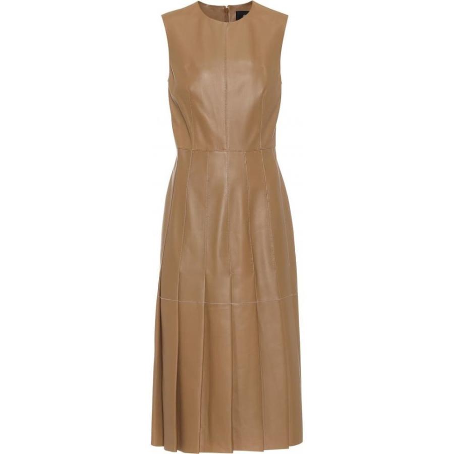 爆売り ジョゼフ Joseph レディース ワンピース ミドル丈 ワンピース ドレス Demry Leather Midi Dress Saddle ぽっきりsale対象 Skylanceronline Com