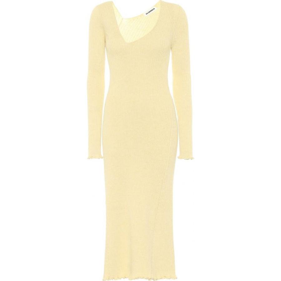 Sale Jil サンダー ジル レディース ワンピース サンダー ジル Sander Jil Sander Yellow Open Dress Midi Wool Blend ワンピース ドレス ミドル丈 ワンピース レディース ワンピース チュニック Www Solidarite Numerique Fr