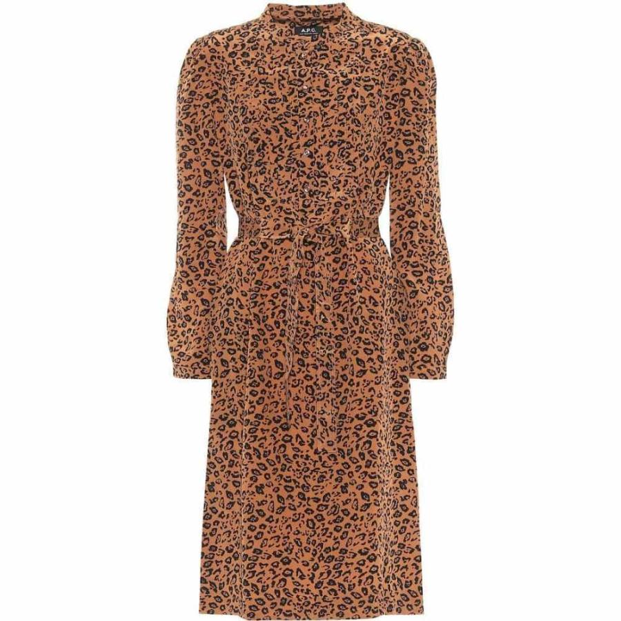 新品即決 アーペーセー A P C レディース ワンピース ミドル丈 ワンピース ドレス Lio Leopard Print Silk Midi Dress Caf Caramel Hb4 P フェルマート Fermart 3号店 通販 Yahoo ショッピング 肌触りがいい Www Ladislexia Net