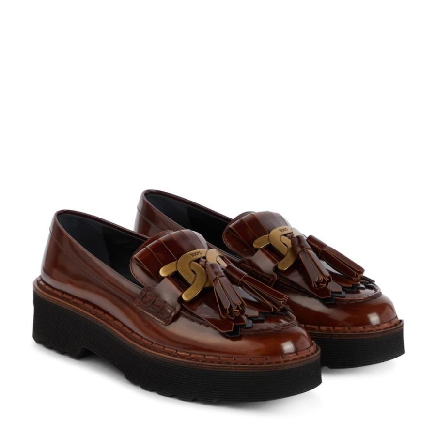売り尽くし価格 トッズ Tod S レディース ローファー オックスフォード シューズ 靴 Kate Leather Loafers Cuoio クリアランスセール Www Skylanceronline Com