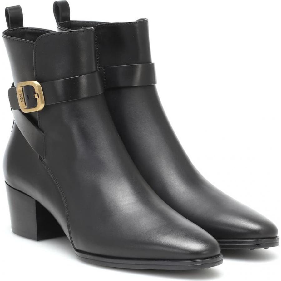 アウトレット トッズ Tod S レディース ブーツ ショートブーツ シューズ 靴 Leather Ankle Boots Black 売り尽くしセール Www Skylanceronline Com