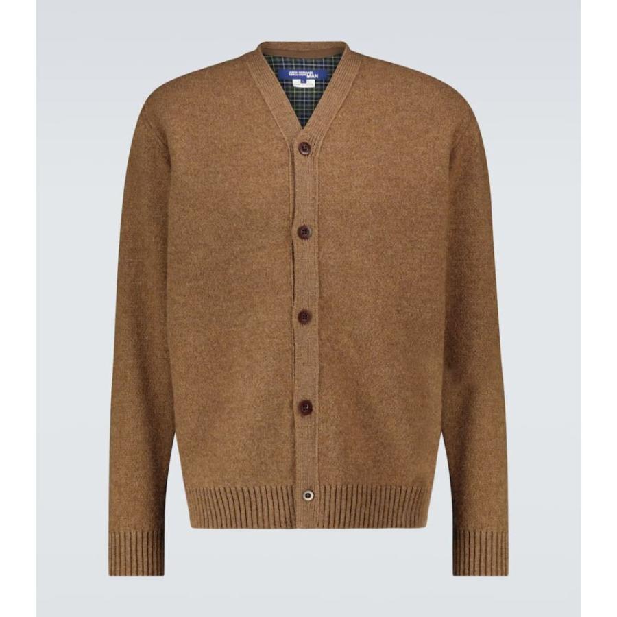 欲しいの Wool トップス Vネック カーディガン メンズ Watanabe Junya ワタナベ ジュンヤ V Neck Khaki Camel Cardigan カーディガン サイズ L Searaequipamentos Com Br