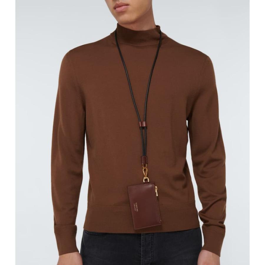 5 Off トム フォード Brown Strap Neck With Wallet Leather 財布 メンズ Ford Tom その他財布 サイズ Onesize Demolition Training