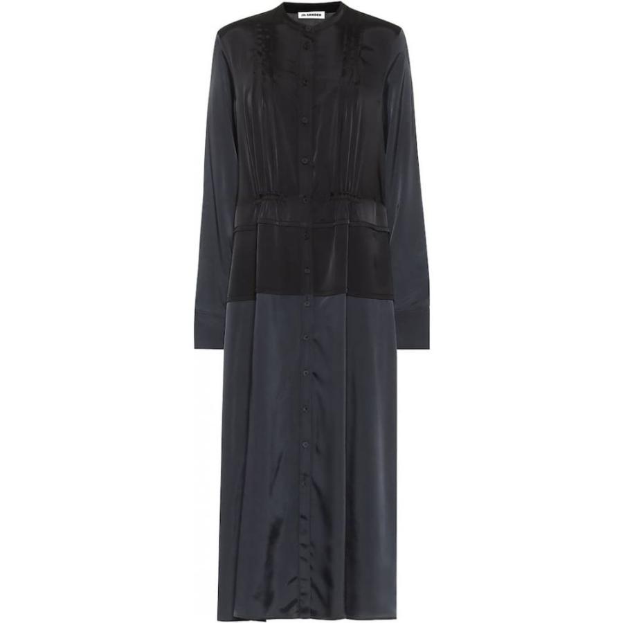 超ポイントバック祭 レディース Sander Jil サンダー ジル レディース ワンピース サンダー ジル Sander Jil ワンピース Black Dress Midi Stretch Twill ワンピース ドレス ミドル丈 ワンピース チュニック