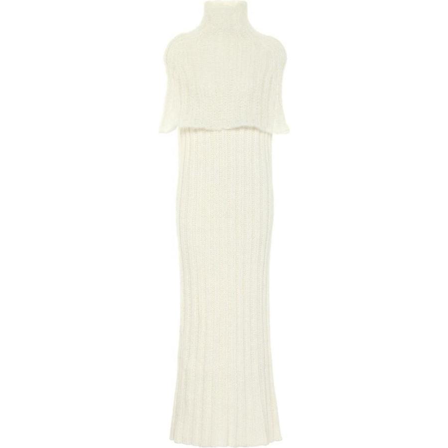 正規品 ジル サンダー Jil Sander レディース ワンピース ミドル丈 ワンピース ドレス Ribbed Knit Wool Blend Midi Dress Coconut 代引不可 Zoetalentsolutions Com