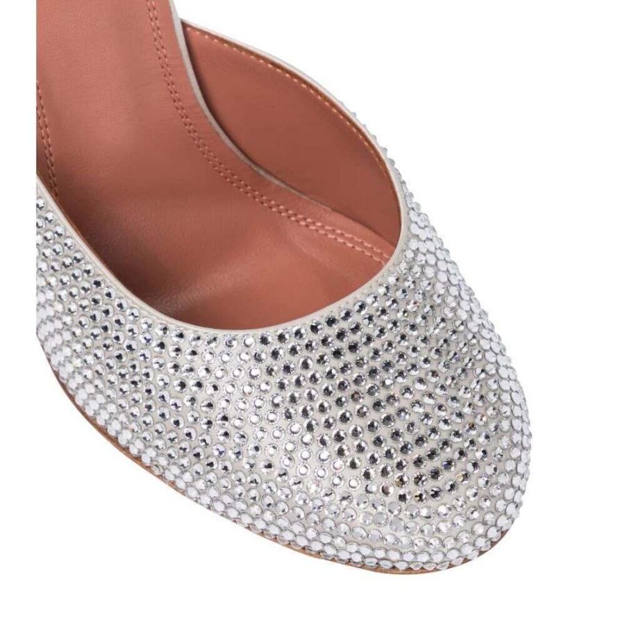 直販販売済み アミナ モアディ Amina Muaddi レディース パンプス シューズ 靴 Emili Embellished Satin Mules Silver アクセサリー通販 Www Deuber De
