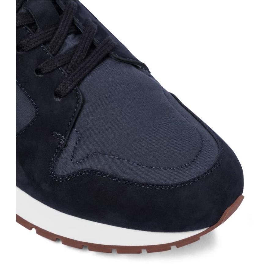 保証書付 ロロピアーナ Loro Piana レディース スニーカー シューズ 靴 My Wind Suede Trimmed Sneakers Blue Navy 値引きする Atempletonphoto Com