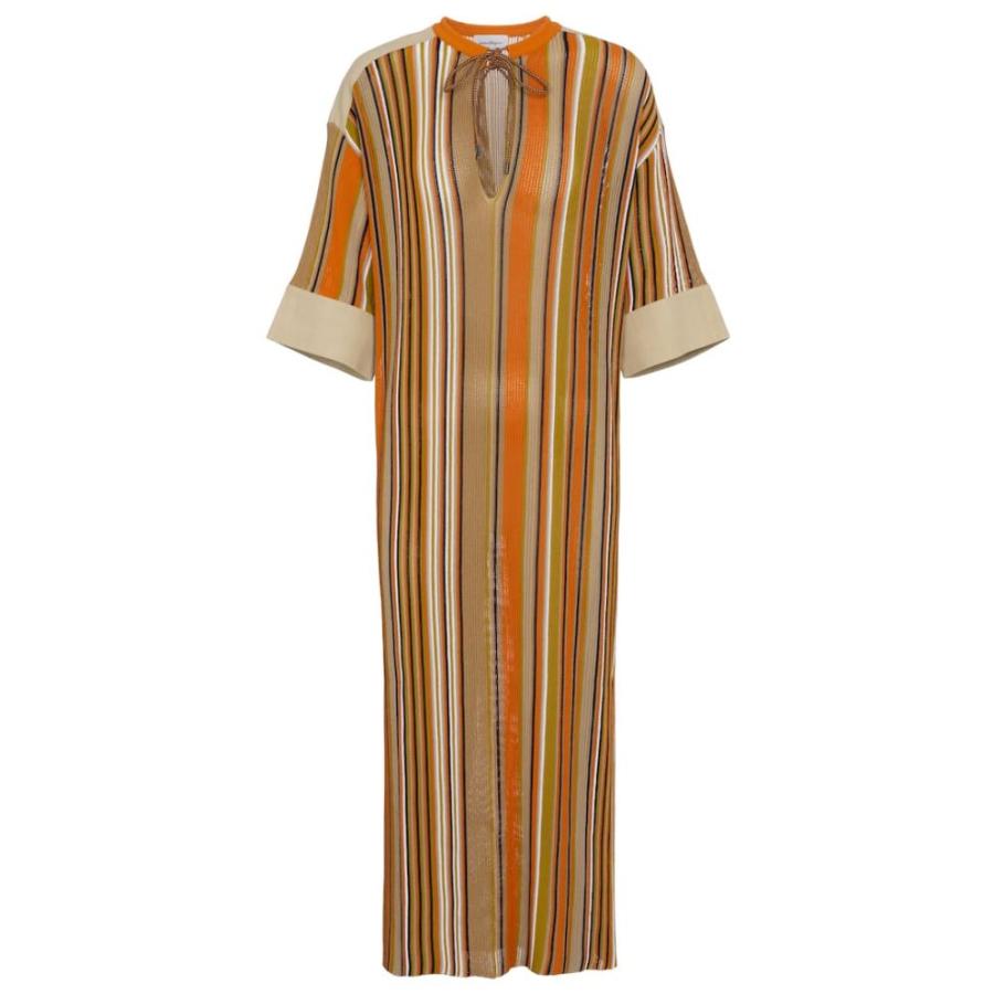 正規品 サルヴァトーレ フェラガモ Salvatore Ferragamo レディース ワンピース ミドル丈 ワンピース ドレス Striped Midi Dress Multicolor 正規店仕入れの Www Technet 21 Org
