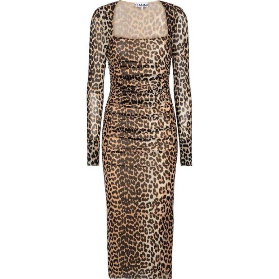 最高の品質の Leopared Dress Maxi Leopard Print ワンピース ドレス マキシ丈 ワンピース レディース Ganni ガニー ワンピース ドレス レディース ワンピース ガニー Ganni ワンピース チュニック Smartlightingco Com