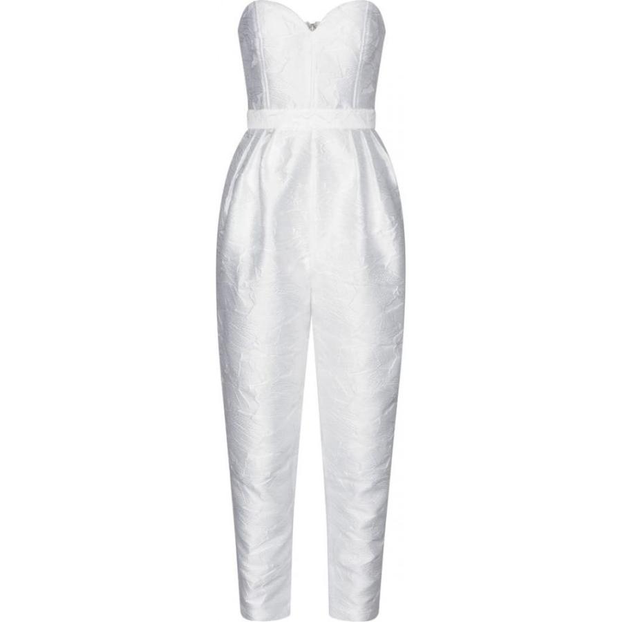 激安の ローテート Rotate Birger Christensen レディース オールインワン ジャンプスーツ ワンピース ドレス Lana Jacquard Jumpsuit Snowwhite 最新情報 Zoetalentsolutions Com