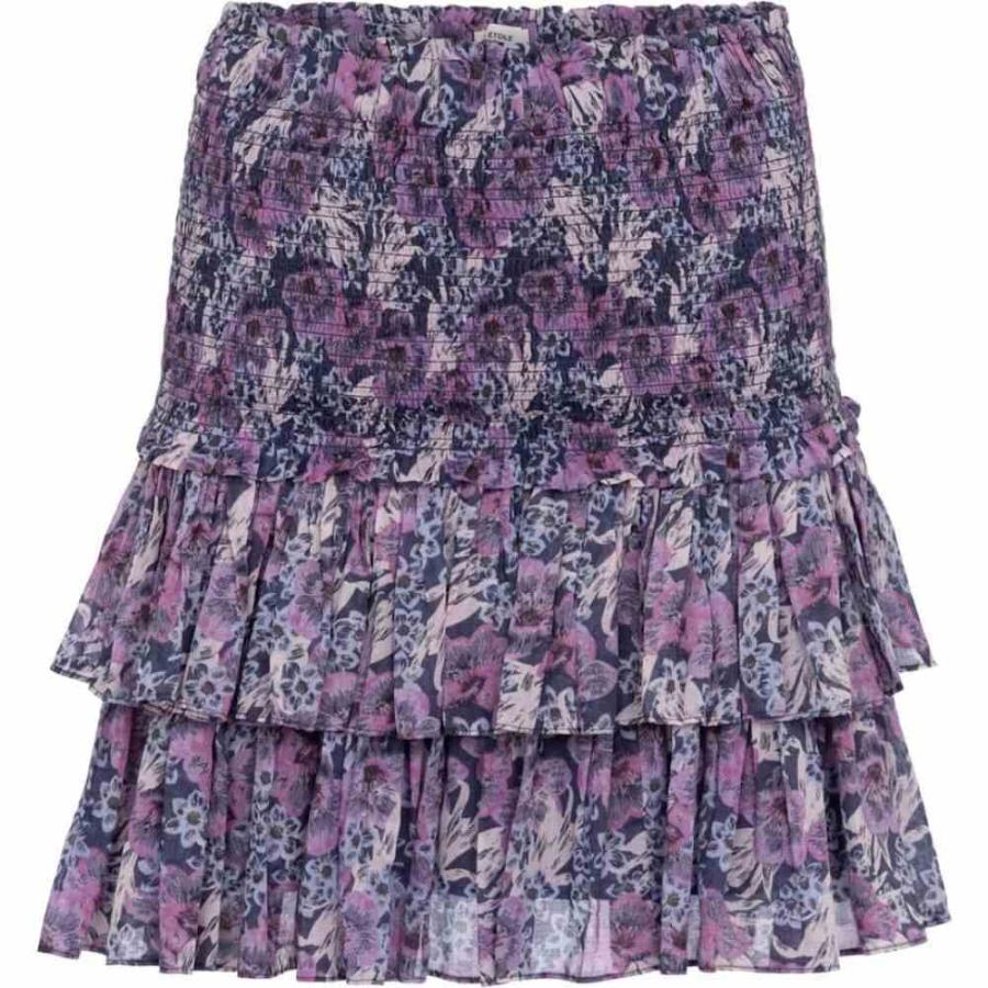 新発 イザベル マラン Isabel Marant Etoile レディース ミニスカート スカート Naomi Floral Cotton Voile Miniskirt Faded Night 安いそれに目立つ Lewisfamilyinsurance Com