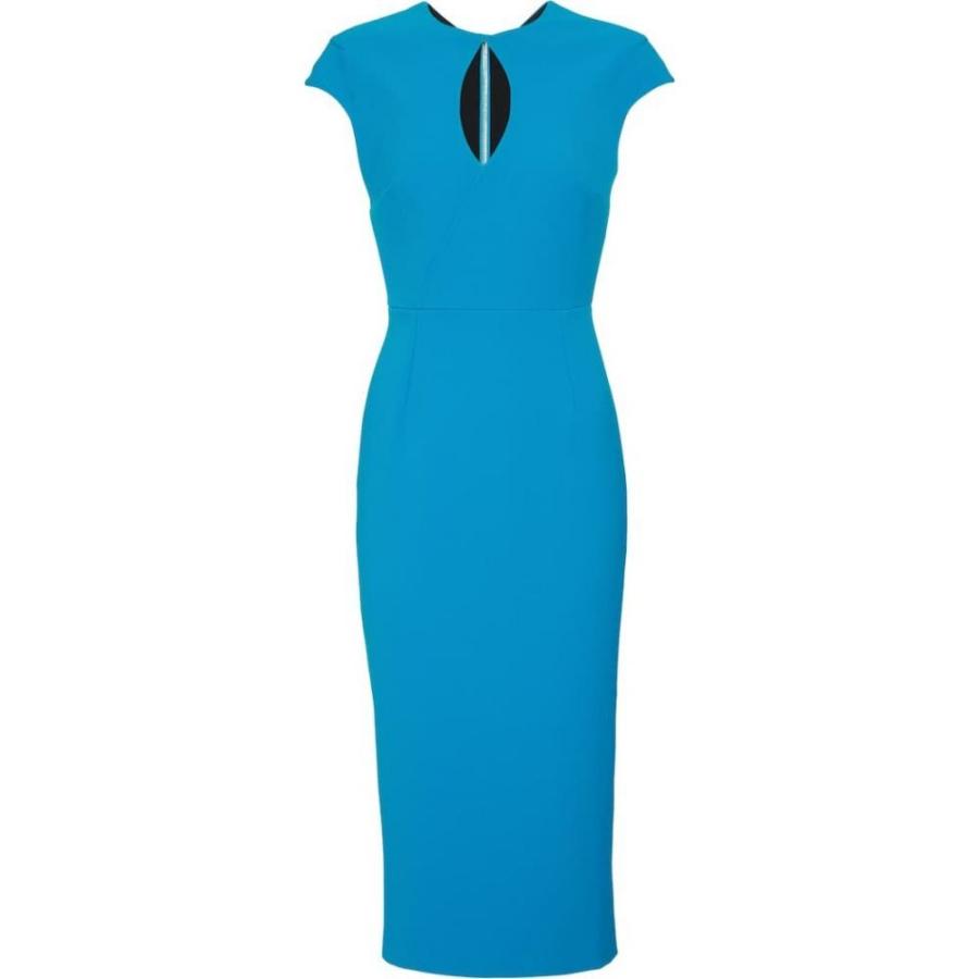 格安 ローラン ムレ Roland Mouret レディース ワンピース ミドル丈 ワンピース ドレス Chiswell Crepe Midi Dress Bright Blue 超大特価 M Mahdi Com