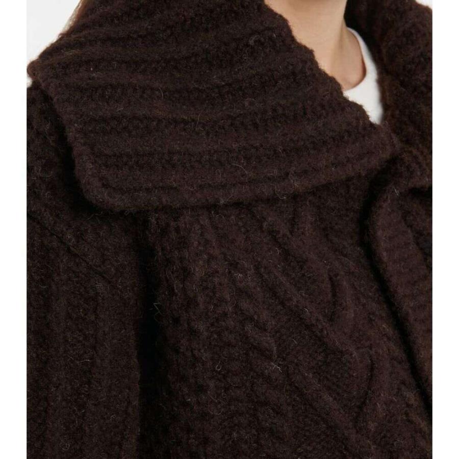 国内配送 ボッテガ ヴェネタ Bottega Veneta レディース カーディガン ケーブルニット トップス Cable Knit Wool Cardigan Fondente 公式の Zoetalentsolutions Com