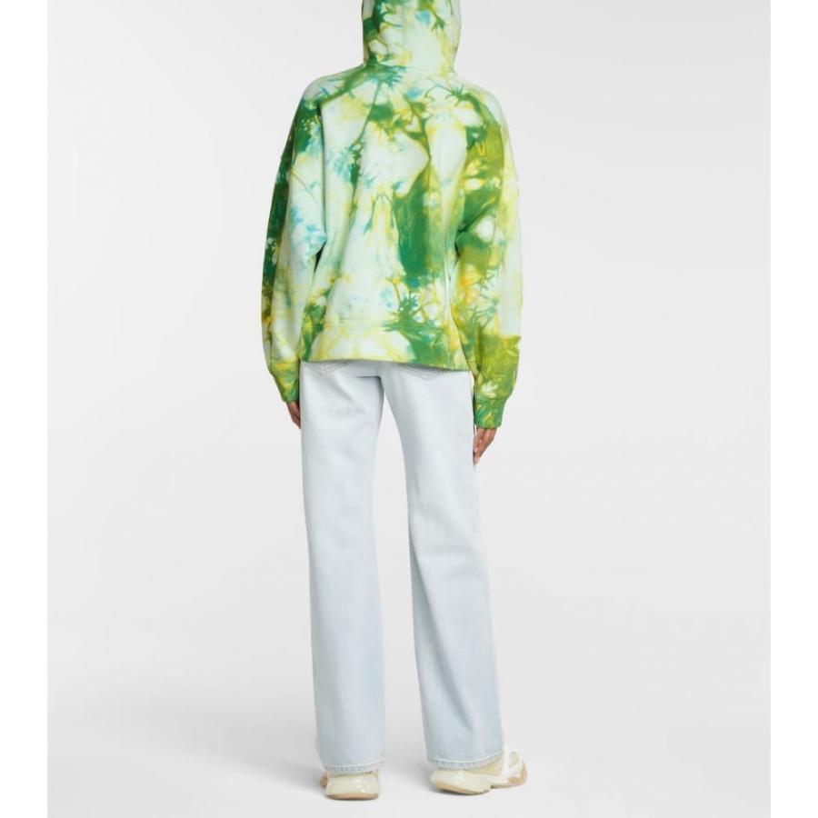 日本最大級 パーム エンジェルス Palm Angels レディース パーカー トップス Tie Dye Cotton Hoodie Forest Green Web限定 Esperanzaweb Pe