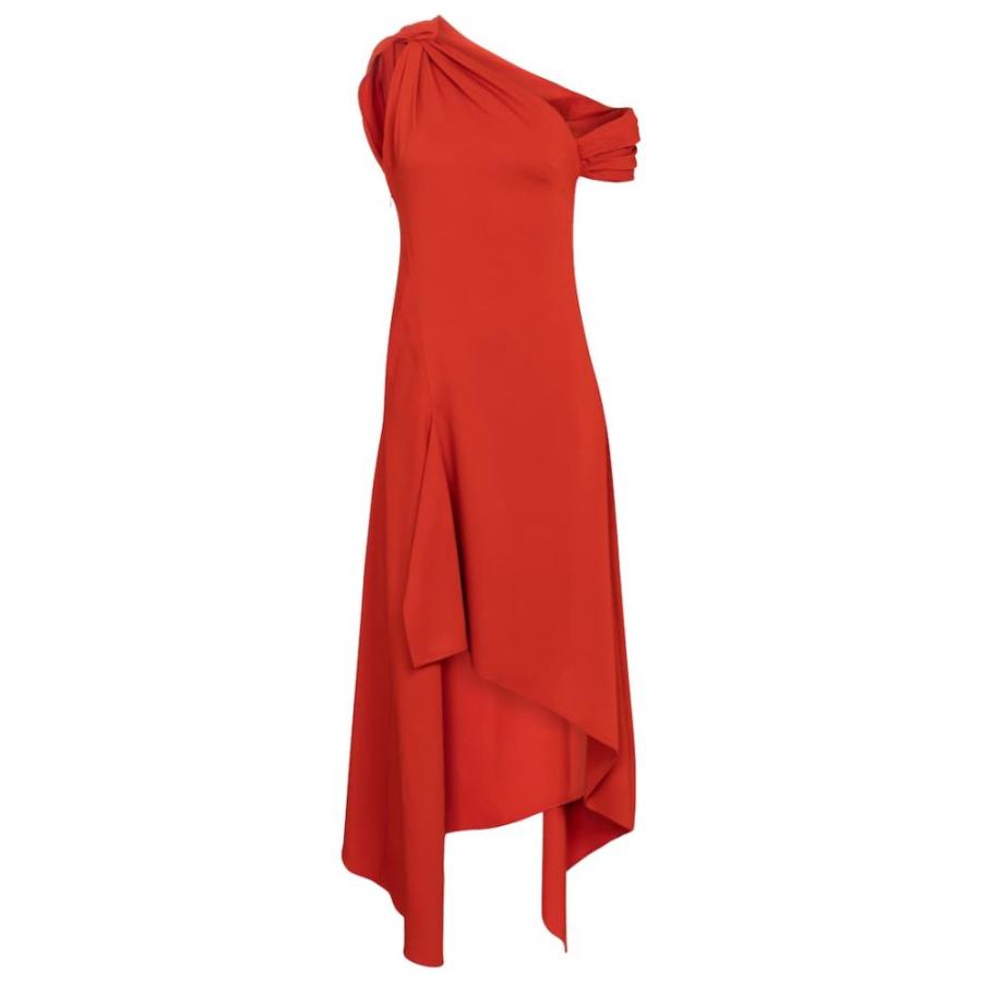 想像を超えての モンス Monse レディース ワンピース ミドル丈 ワンピース ドレス Asymmetric Crepe Midi Dress Sienna 激安単価で Royalheritage Jo