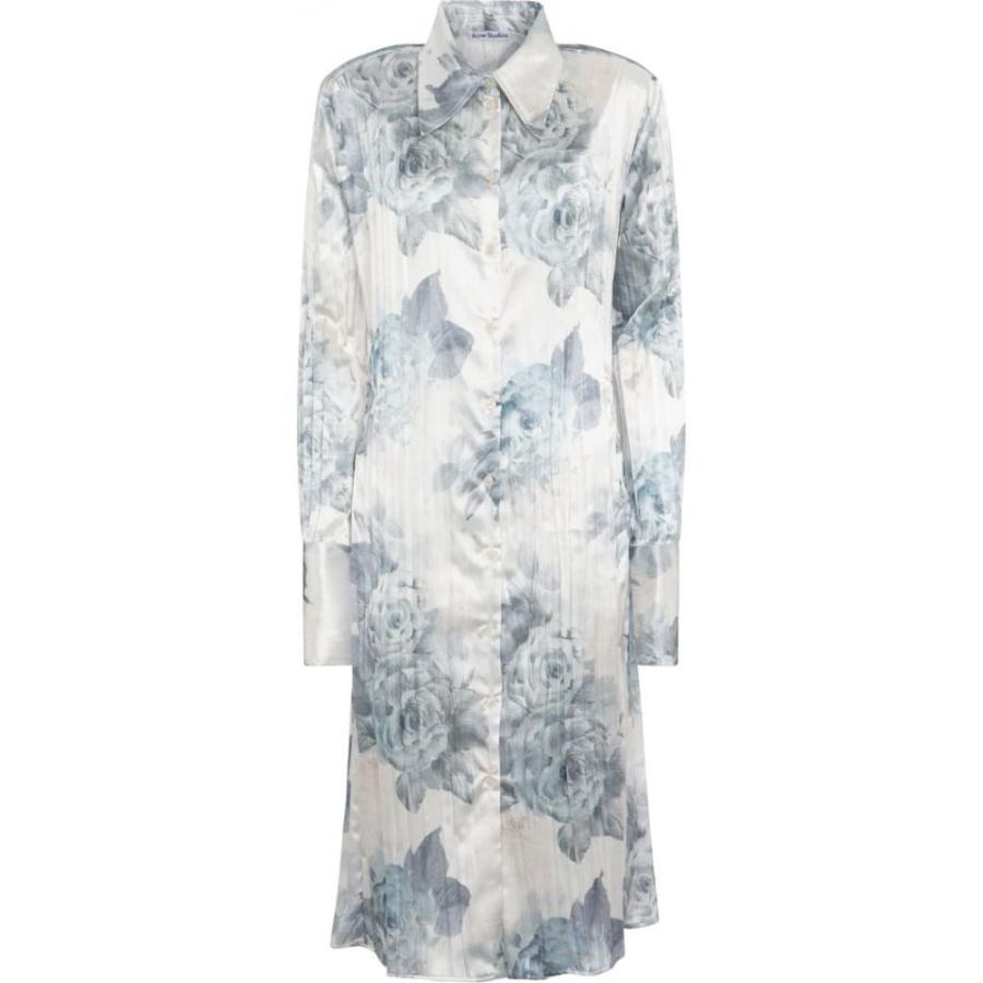 50 Off アクネ ストゥディオズ Acne Studios レディース ワンピース シャツワンピース ワンピース ドレス Floral Satin Shirt Dress Blue 100 の保証 Www Doctor Plan Com