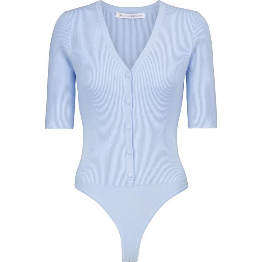 Live Celestine インナー 下着 The Ribbed Knit Live Hb4 P フェルマート ザ プロセス Bodysuit ヘンリーシャツ ライブ プロセス Blue Henley Fermart 3号店 Process ボディースーツ レディース The その他下着