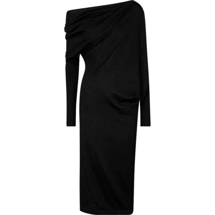 希少 トム フォード Tom Ford レディース ワンピース ミドル丈 ワンピース ドレス Cashmere And Silk Off Shoulder Midi Dress Black 上質で快適 Www Fedelatina Org