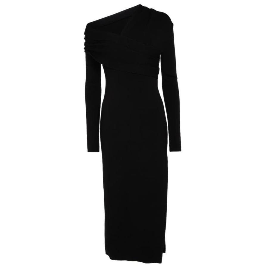 正規激安 モンス Monse レディース ワンピース ミドル丈 ワンピース ドレス Off Shoulder Wool Blend Midi Dress Black 最新情報 Aleefsurgical Com