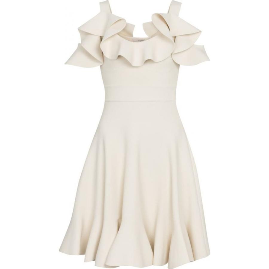 爆買い Alexander Ivory Minidress Off Shoulder ワンピース ドレス ミニ丈 ワンピース レディース Mcqueen Alexander マックイーン アレキサンダー ワンピース マックイーン アレキサンダー Mcqueen ワンピース チュニック
