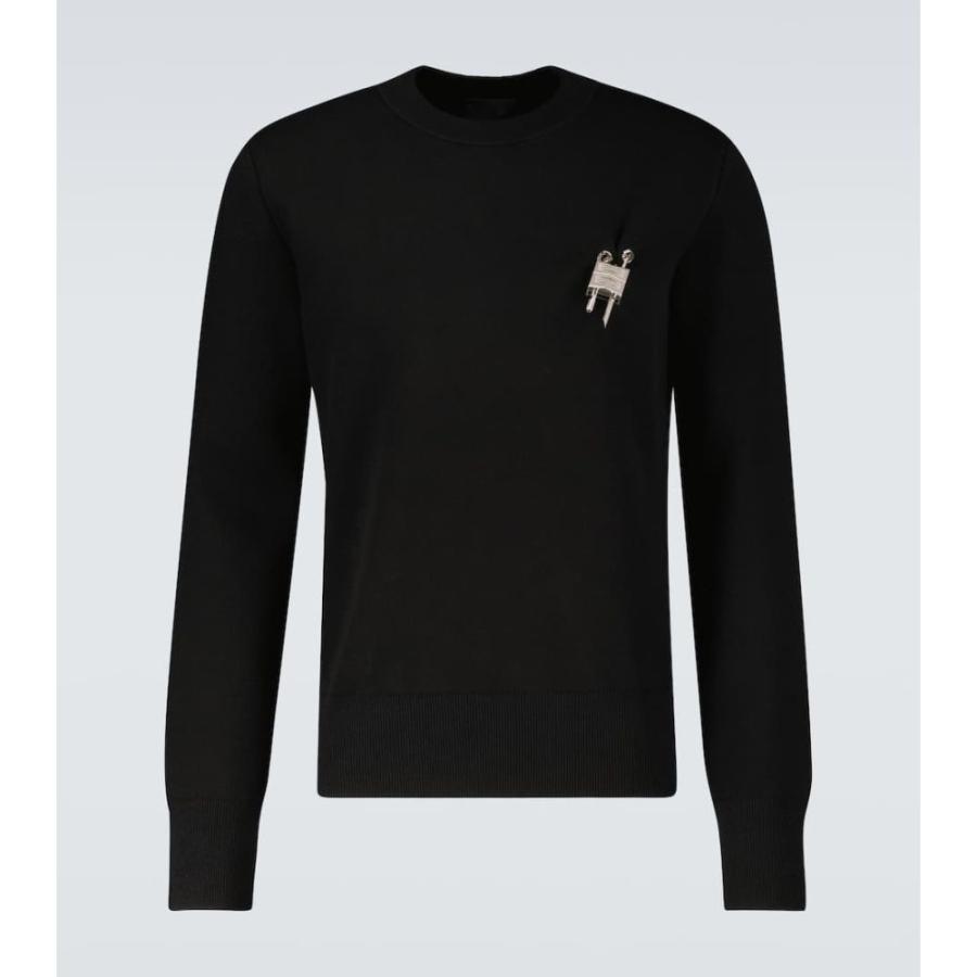 驚きの値段 Love トップス ニット・セーター メンズ Givenchy ジバンシー Lock Black Sweater Crewneck ニット、セーター