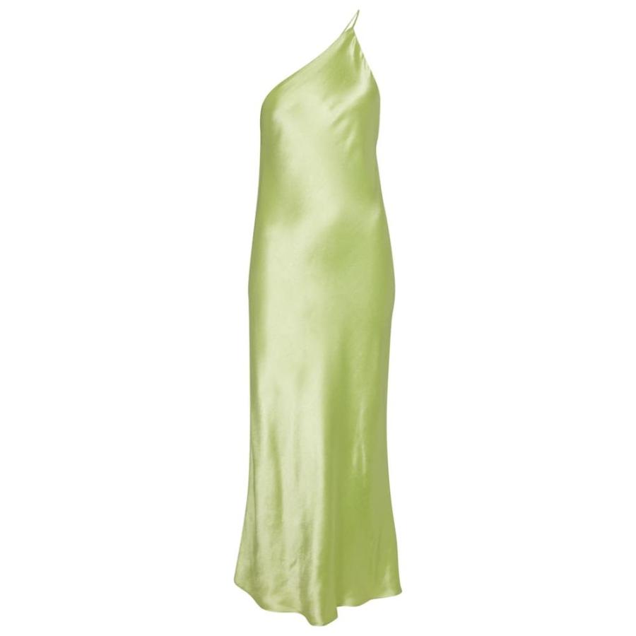 楽天ランキング1位 ドド バー オア Dodo Bar Or レディース パーティードレス マキシ丈 ワンピース ドレス One Shoulder Satin Maxi Dress Green 魅力的な Zoetalentsolutions Com