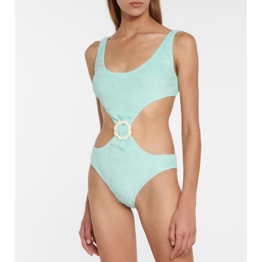 肌触りがいい Stretch Cotton 水着 ビーチウェア ワンピース レディース Fernandez Marie Lisa フェルナンデス マリー リサ Terry T Seafoam Swimsuit ワンピース水着 Sutevalle Org