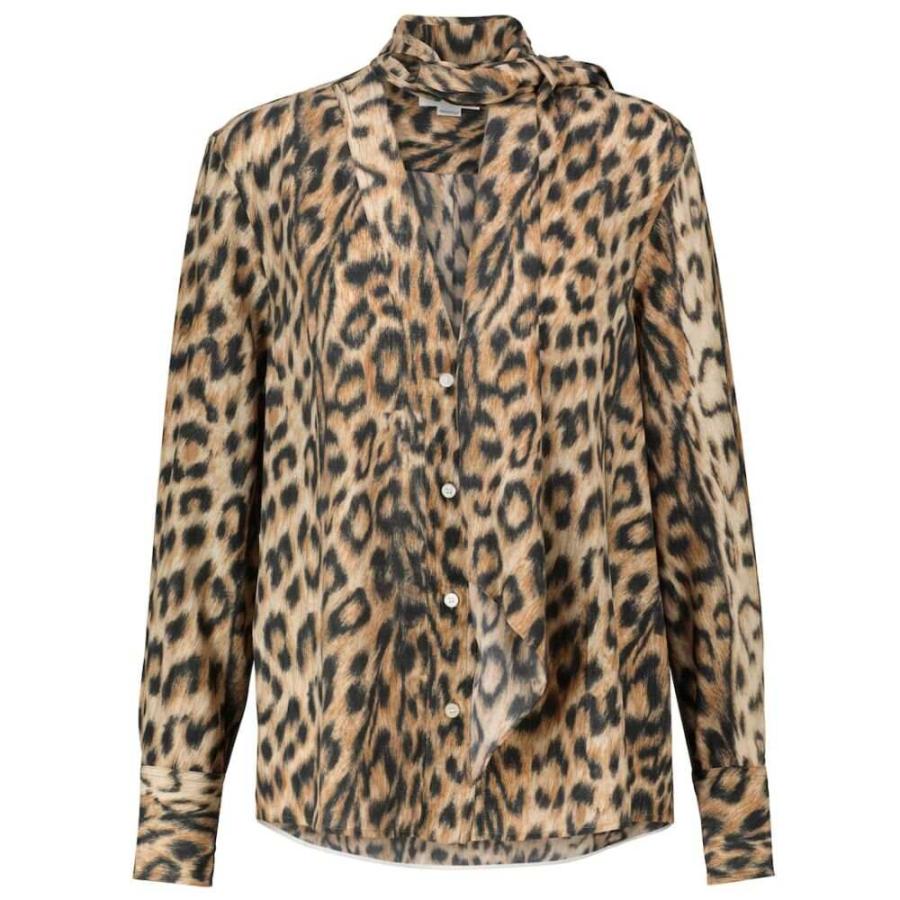 期間限定特価 ヴィクトリア ベッカム Victoria Beckham レディース ブラウス シャツ トップス Leopard Print Blouse Tan Brown 初回限定 Zoetalentsolutions Com
