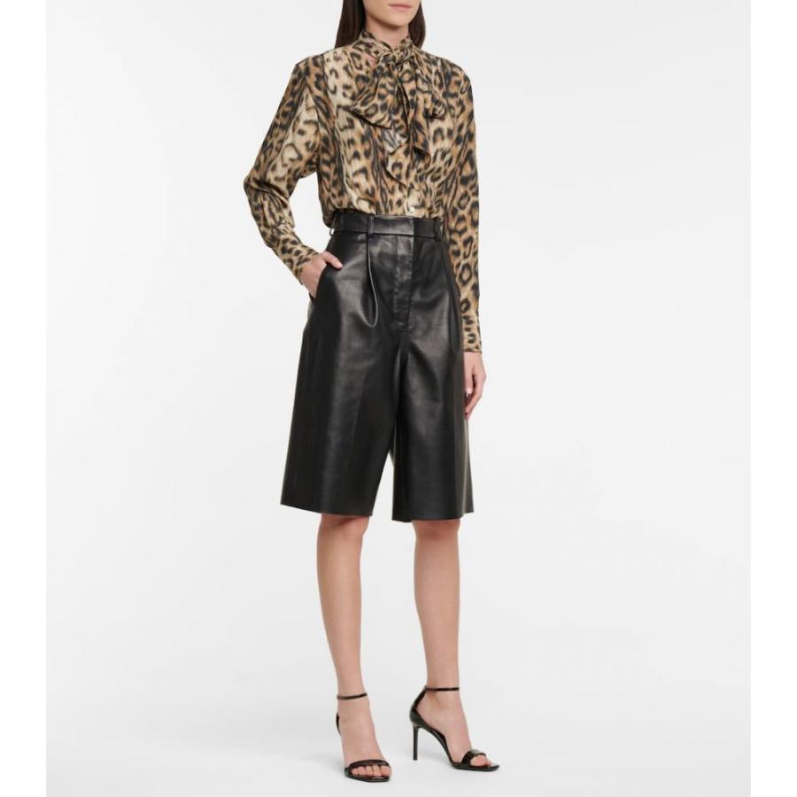期間限定特価 ヴィクトリア ベッカム Victoria Beckham レディース ブラウス シャツ トップス Leopard Print Blouse Tan Brown 初回限定 Zoetalentsolutions Com