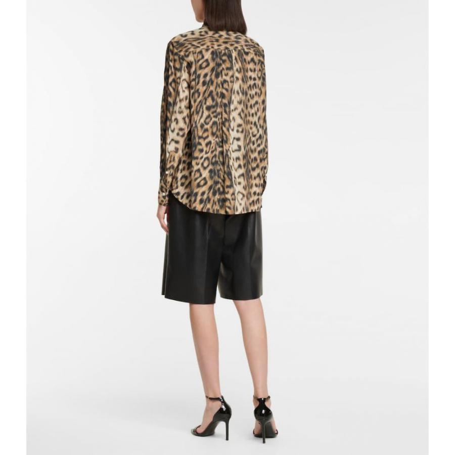 期間限定特価 ヴィクトリア ベッカム Victoria Beckham レディース ブラウス シャツ トップス Leopard Print Blouse Tan Brown 初回限定 Zoetalentsolutions Com
