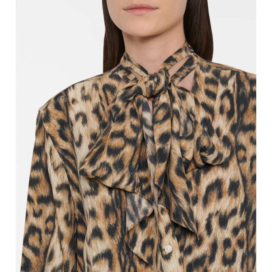 期間限定特価 ヴィクトリア ベッカム Victoria Beckham レディース ブラウス シャツ トップス Leopard Print Blouse Tan Brown 初回限定 Zoetalentsolutions Com